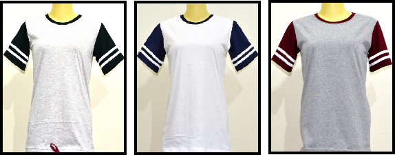 เสื้อยืดแขนต่างสี เจไอ