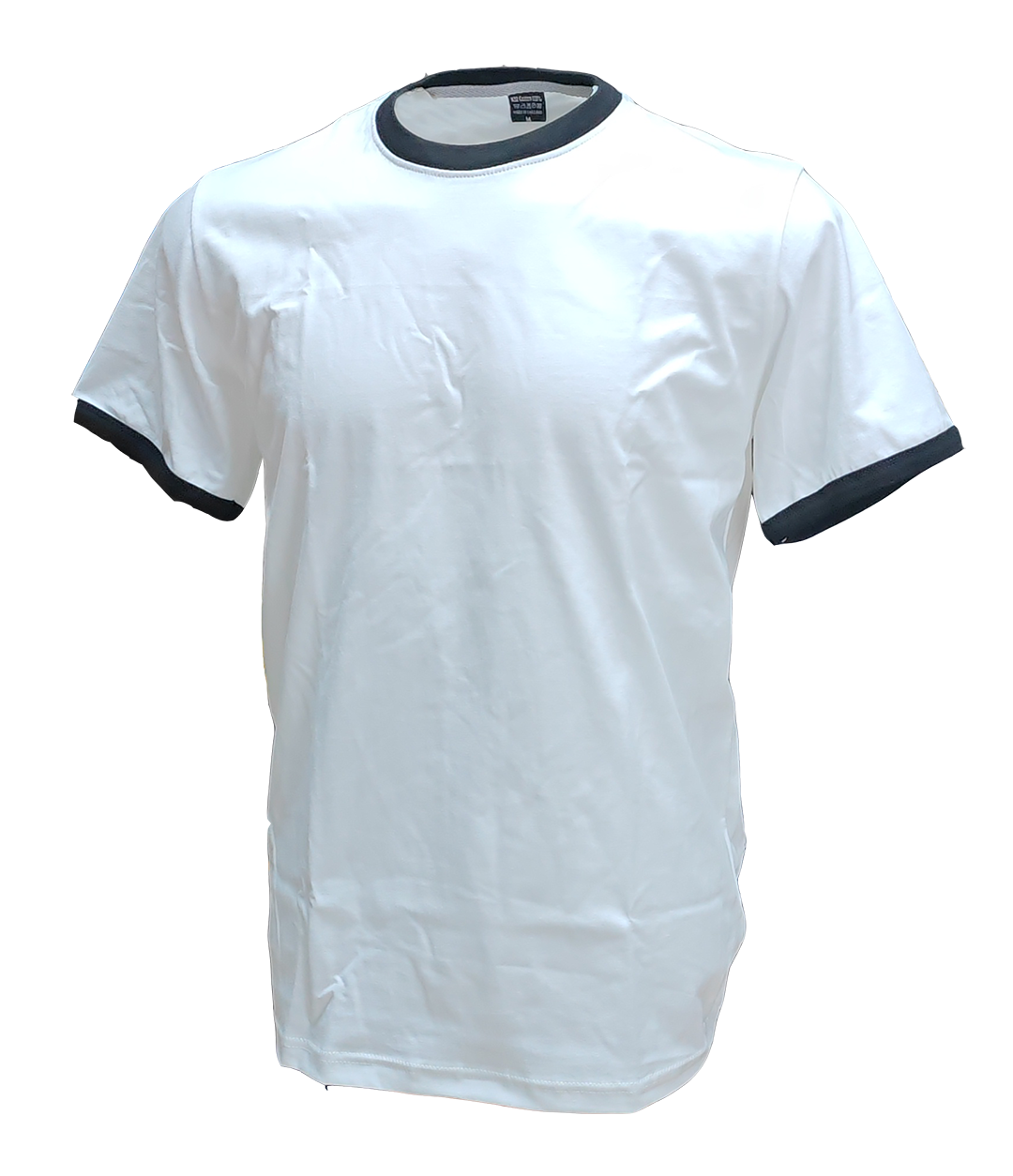 เสื้อยืดสีขาวกุ้นดำ1