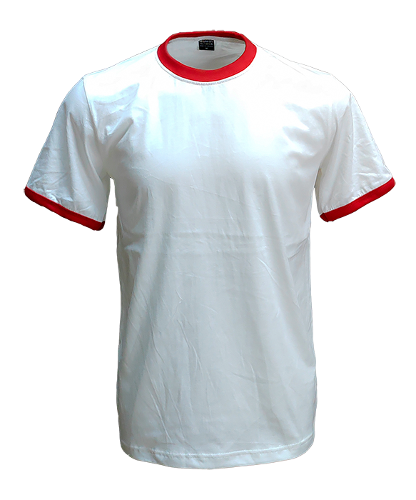 เสื้อยืดสีขาวกุ้นแดง C20102