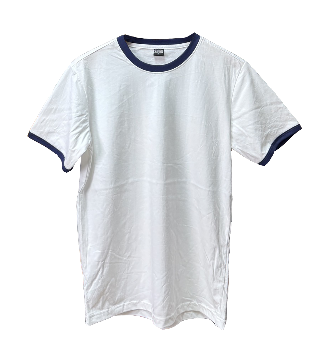 เสื้อยืดคอกลมสีขาวกุ้นกรม C20106