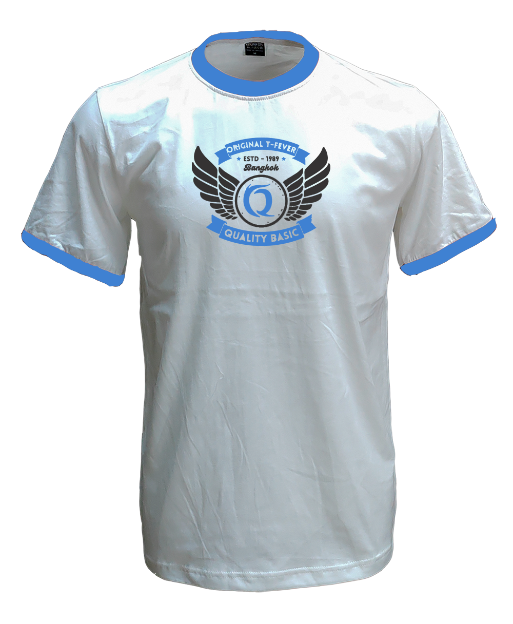 เสื้อยืดสีขาวกุ้นฟ้า C20112