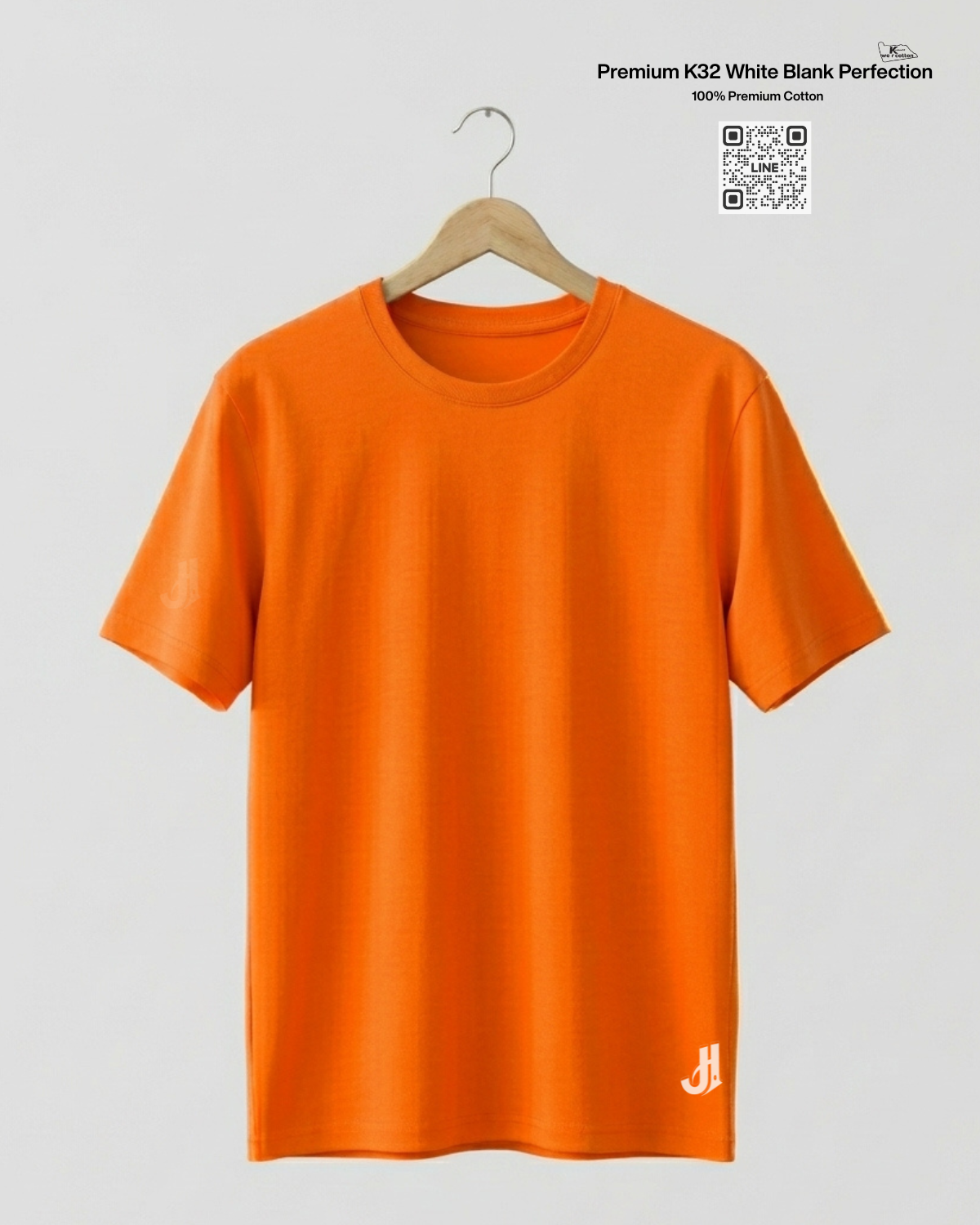 เสื้อยืดคอกลมสีส้ม