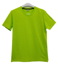 เสื้อยืดคอกลมสีเขียวมะนาว C1015