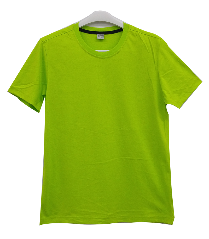 เสื้อยืดคอกลมสีเขียวมะนาว C1015
