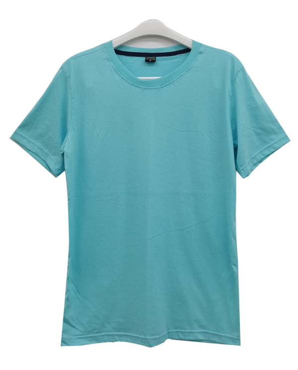 เสื้อยืดคอกลมสีเขียวมิ้นท์