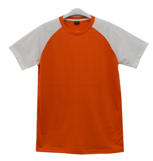 เสื้อไหล่สโลปส้มแขนขาว