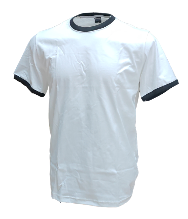 เสื้อยืดสีขาวกุ้นดำ 1