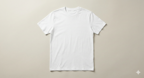 เเสื้อยืดคอกลมสีขาว Premium Cotton K32