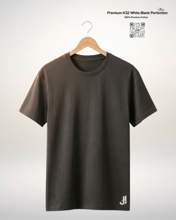 เสื้อคอกลมสีเทาดิน cotton 100