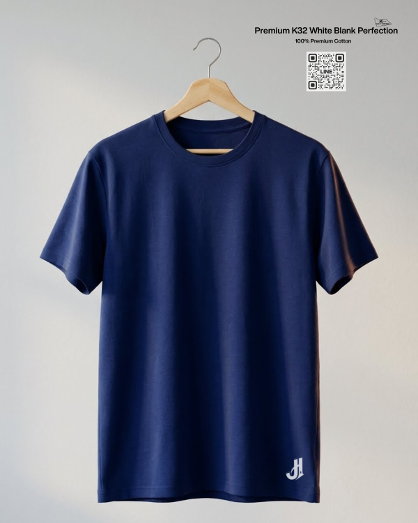 เสื้อคอกลมสีกรม cotton 100