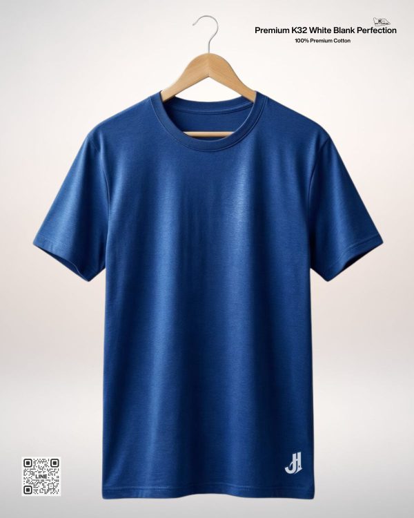 เสื้อยืดคอกลมสีเทาอากาศ