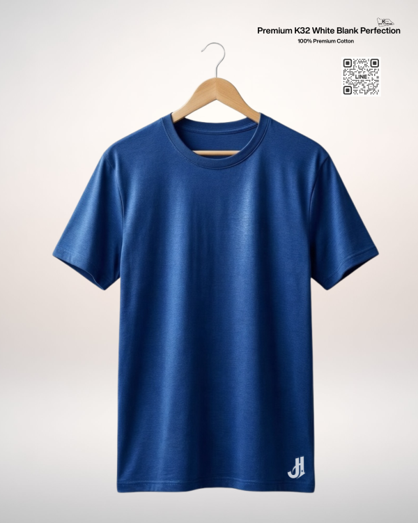 เสื้อยืดคอกลมสีเทาอากาศ