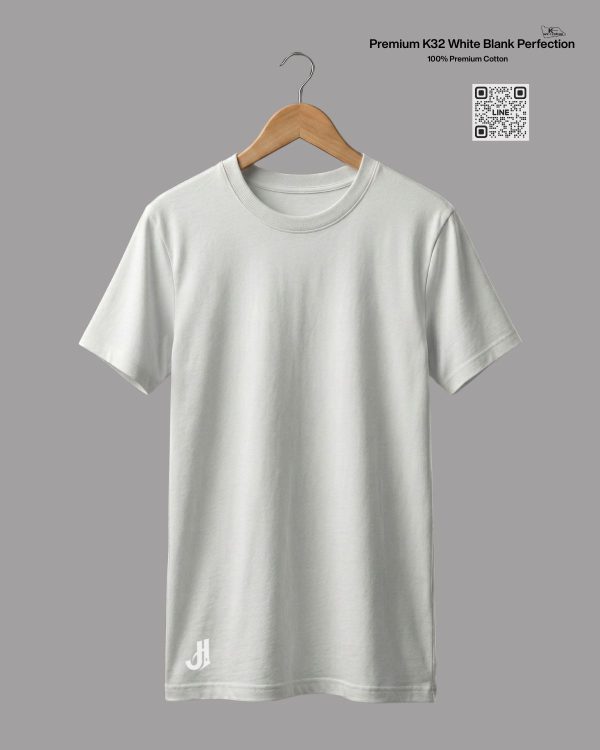 เสื้อยืดสีขาวคอกลม-ทรงสวย-Unisex
