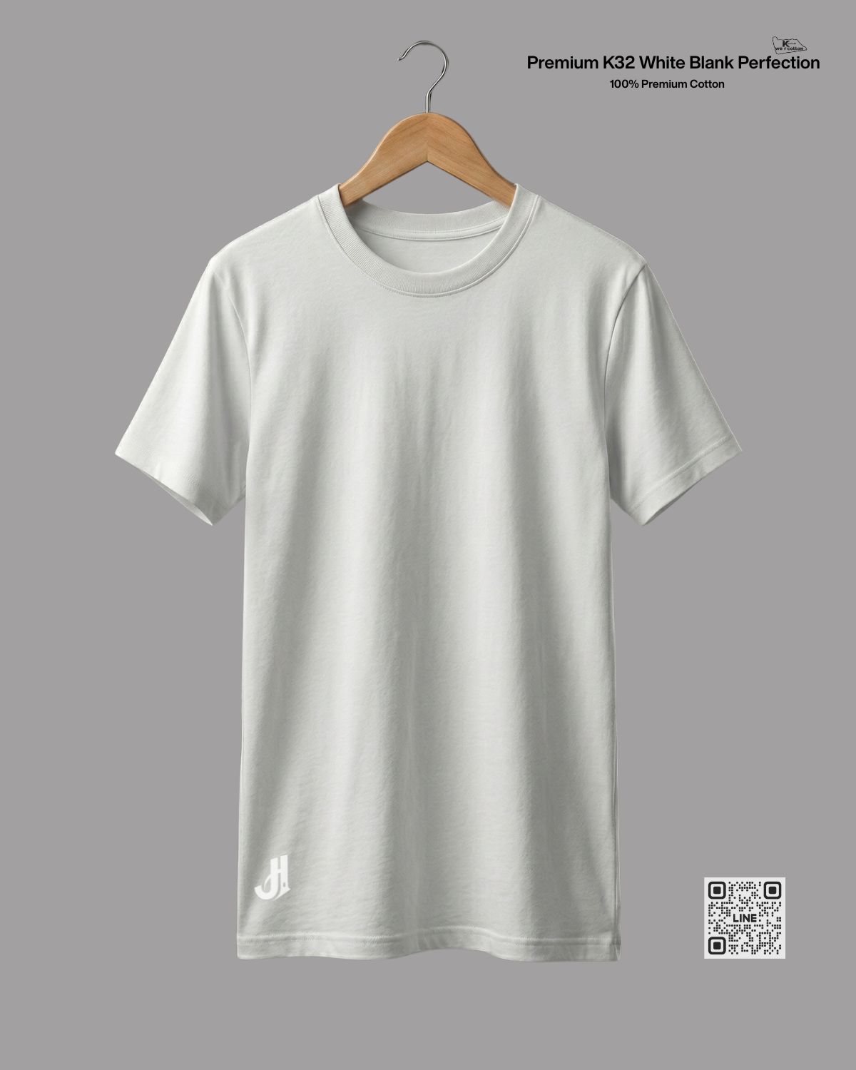 เสื้อ ยืด สี ขาว คอตตอน 100% ไม่บาง แสดงเนื้อผ้าชัดเจน