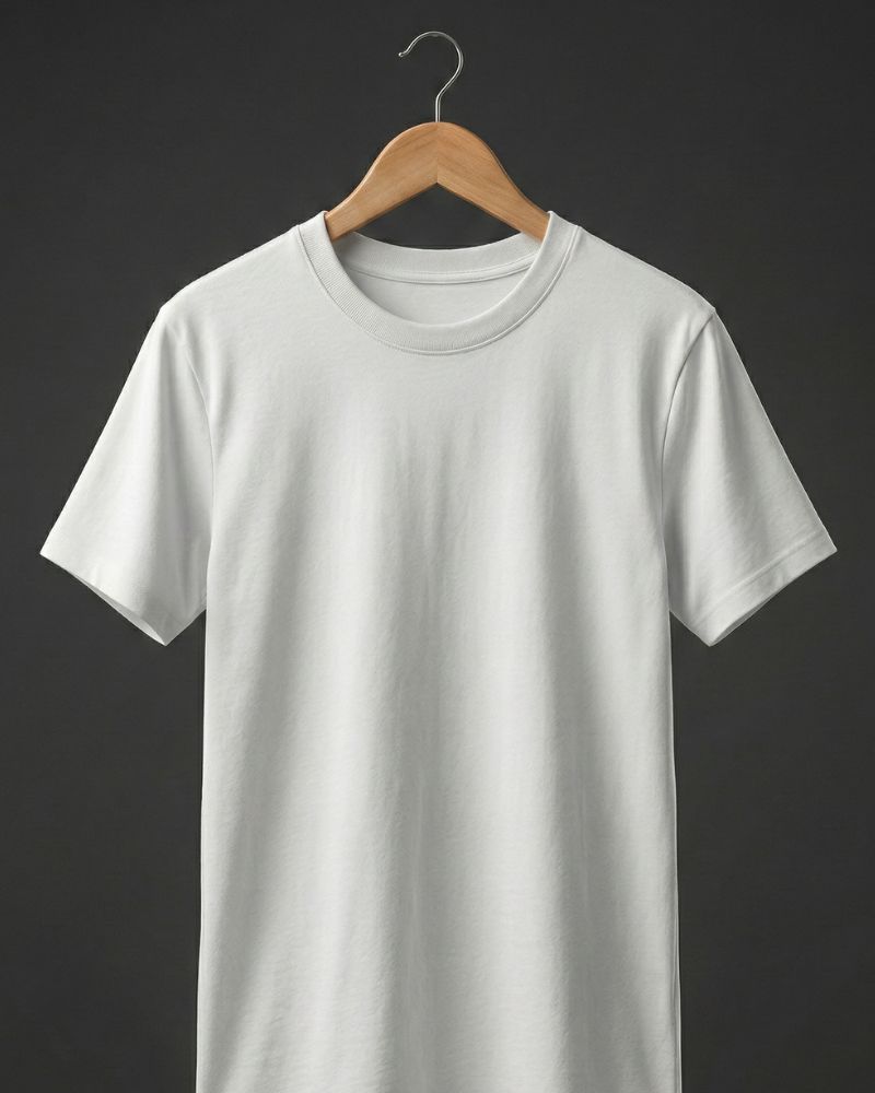 เสื้อ ยืด คอกลม สี ขาว ผ้าคอตตอน 100% ไม่บาง สวมใส่แล้วมั่นใจ