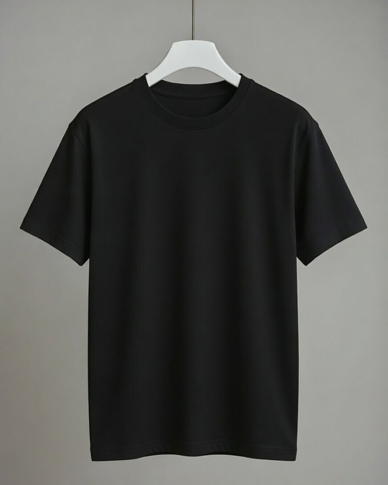 เสื้อยืดคอกลมสีดำ ทรงสวย มาตรฐานสากล