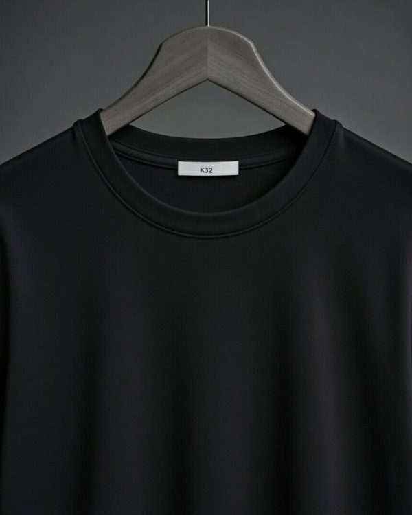 เสื้อ ยืด คอกลม ดำ ดำสนิท สีไม่ซีดหลังซัก