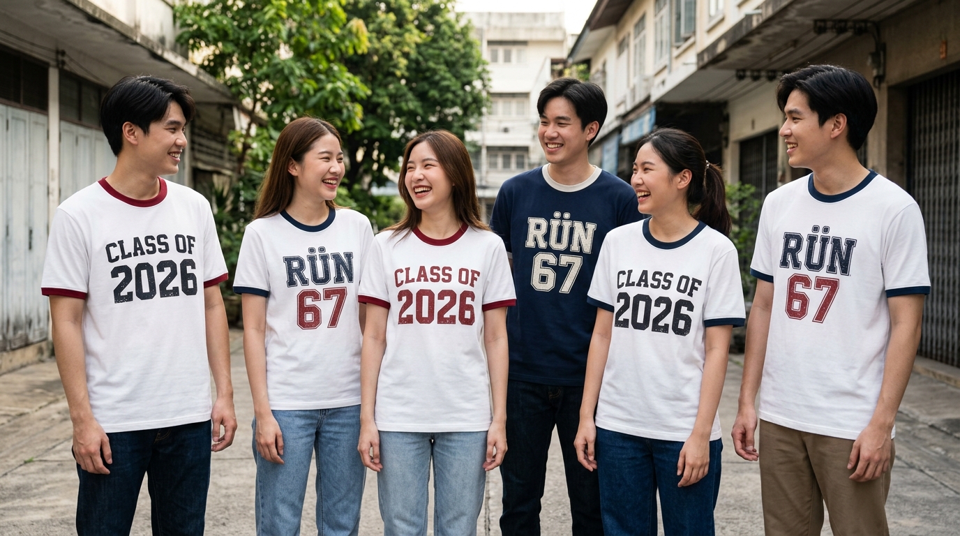 วิธีเลือกเสื้อกุ้นให้เหมาะกับตัวเอง ตัวแบบสวมเสื้อกุ้นคอกุ้นแขนหลายสี ผ้า Cotton 32s K32