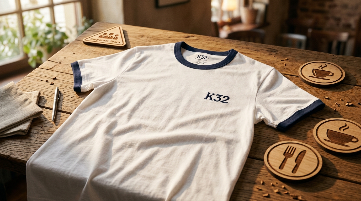 เสื้อกุ้น Cotton 30s ที่สกรีนปังในปี 2026 ตัวแบบใส่เสื้อกุ้นคอกุ้นแขน K32 ShirtGallery