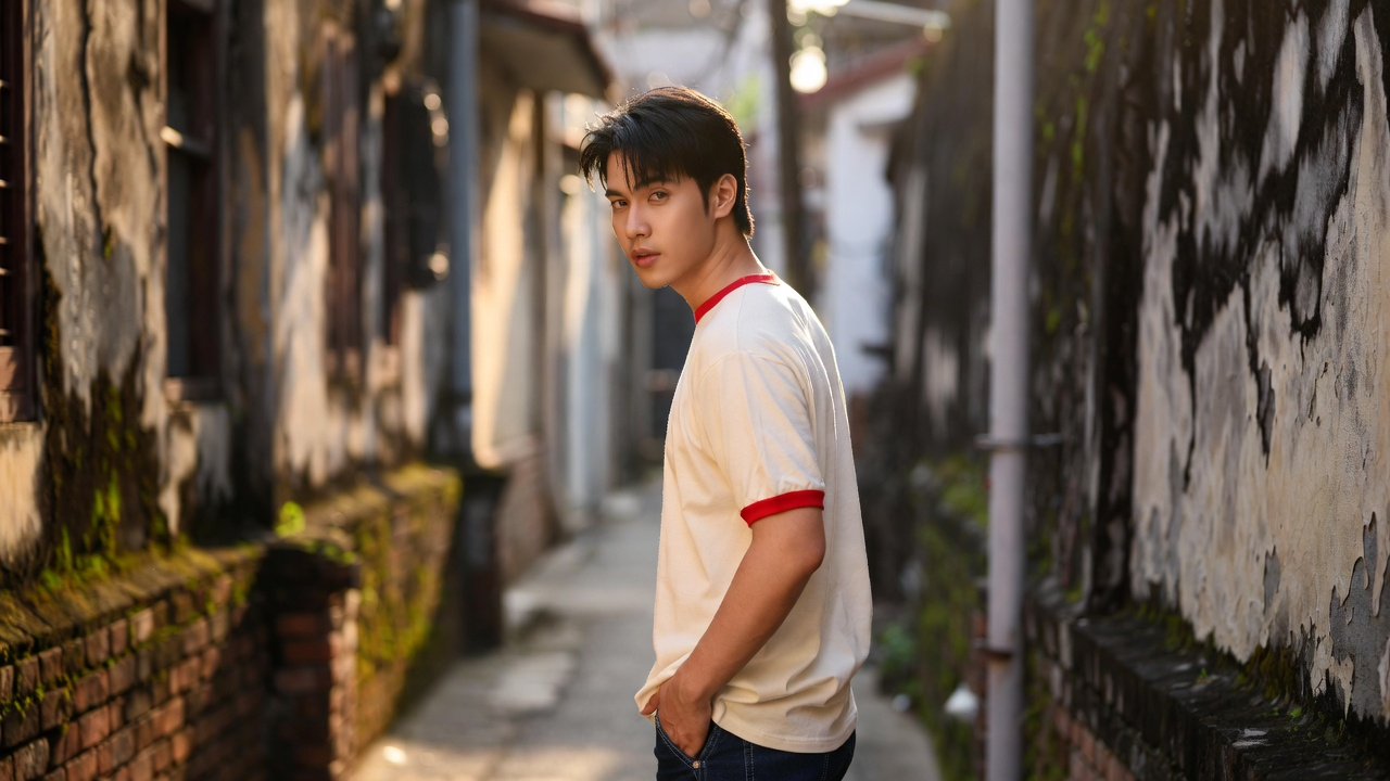เสื้อคอกลมขาวกุ้นแดง C20102 แขวนโชว์ขอบแดงคมชัด เนื้อผ้า Premium Cotton 32s K32