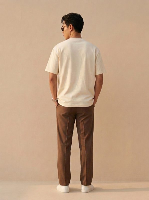 ทรงเสื้อยืด K32 Signature Fit ผู้หญิงใส่เสื้อผ้าดิบเข้ารูปสวย ไม่พองตัว